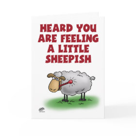 Funny Get Well Cards: Feeling Sheepish card