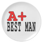 Funny Gifts for Best Men : A+ Best Man Party Plate