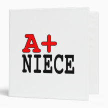 Funny Gifts for Nieces : A+ Niece 3 Ring Binder