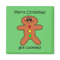 Funny gingerbread man Christmas magnets by holidaysboutique Funny gingerbread man Christmas magnets