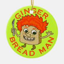 Funny Gingerbread Man Christmas Christmas Tree Ornament