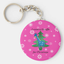 Funny giraffe christmas gifts keychains