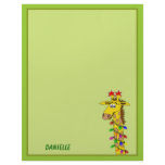 Funny Giraffe With Lights Whimsical Christmas Letterhead