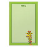 Funny Giraffe With Lights Whimsical Christmas Stationery