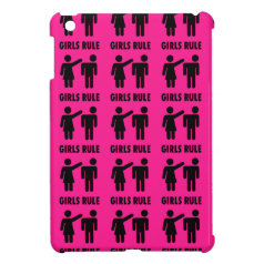 Funny Girls Rule Hot Pink Feminist Gifts Case For The iPad Mini