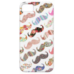 Funny Girly  Colorful Patterns Mustaches iPhone 5 Covers