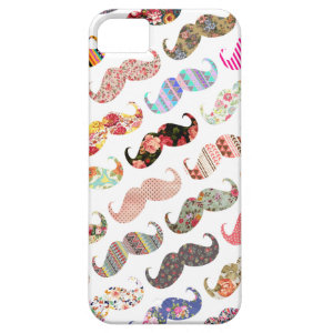 Funny Girly Colorful Patterns Mustaches iPhone 5 Covers