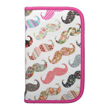 Funny Girly  Colorful Patterns Mustaches Planners