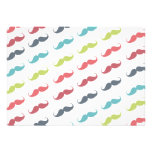 Funny Girly Pink Blue Grren Mustaches pattern Announcements