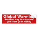 Funny Global Warming Bumper Sticker bumper stickers
