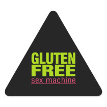 Funny Gluten Free Sex Machine Celiac Disease Triangle Stickers