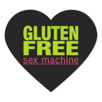 Funny Gluten Free Sex Machine Celiac Disease Heart Sticker