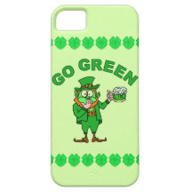 Funny "Go Green" Drunk Leprechaun iPhone 5 Case