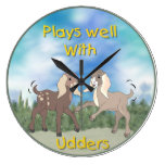 Funny Goat Cartoon Wall Clock