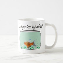 Funny Goldfish and Bowl Mug