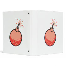 funny golf ball bomb 3 ring binder