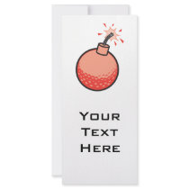 funny golf ball bomb rack card template