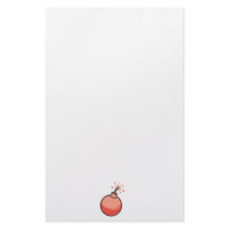 funny golf ball bomb custom stationery