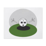 funny golf ball scared going into hole personalized flyer