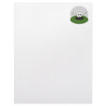 funny golf ball scared going into hole letterhead design
