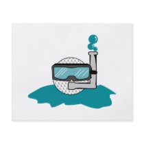 funny golf ball with snorkel flyer design