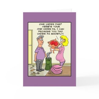 Funny Golf Card - Two Under Par card