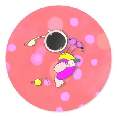 Funny Golf Cartoon Stickers by Toonboy