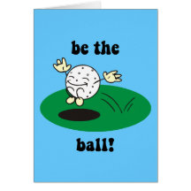 Funny golf greeting card
