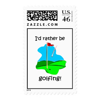 Funny golf postage by sportsboutique
