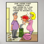 Funny Golf Poster - Two Under Par