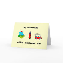 Funny golf retirement cards