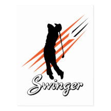 Funny Golf Swinger Post Cards