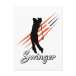 Funny Golf Swinger Post Cards