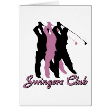 Funny Golf Swingers Club Greeting Cards