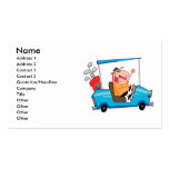 funny golfer in golf cart business cards