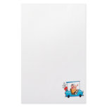 funny golfer in golf cart stationery design