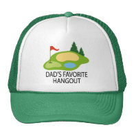 Funny Golfing Golf Course Dad's Hangout Gift Hats