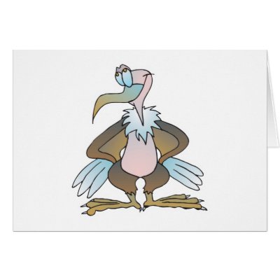 funny goofy buzzard greeting card