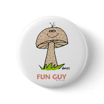Funny Goofy Collectible Fun Guy Button