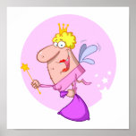funny goofy fairy godmother cartoon character posters