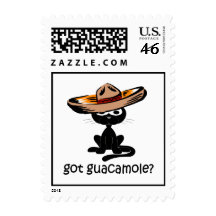 Funny got guacamole postage stamp