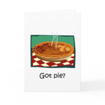 Funny got pie greeting cards