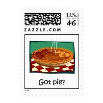 Funny got pie postage stamp