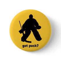 Funny got puck hockey pin