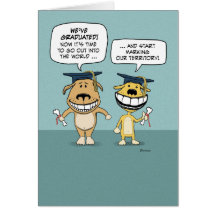 Funny graduation card: Dog Graduates