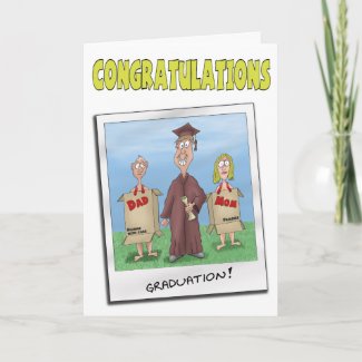 Funny Graduation Card: Now get a Job card