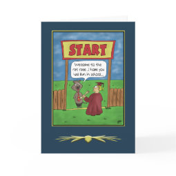 Funny Graduation Cards: The Rat Race card