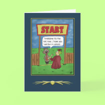 Funny Graduation Greeting Card: The Rat Race