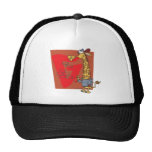 funny graffiti giraffe cartoon mesh hats