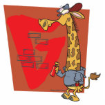 funny graffiti giraffe cartoon photo cutouts